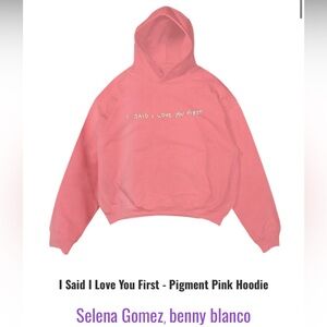 Selena Gomez & Benny blanco I‎ said I love you first embroidered hoodie xxl